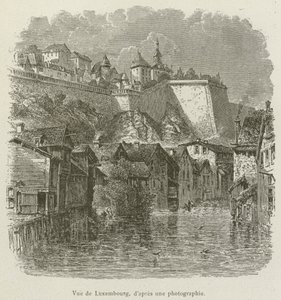 Luxemburg látképe (metszet) alkotó: French School