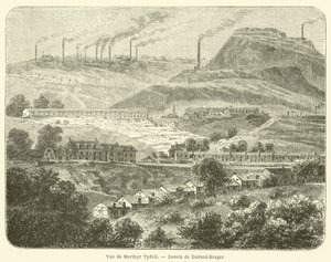 Merthyr Tydfil képe (metszet) alkotó: French School