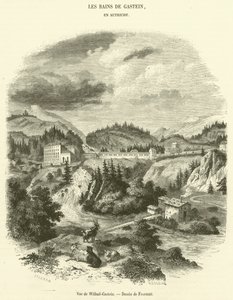 Wilbad-Gastein látképe (metszet) alkotó: French School