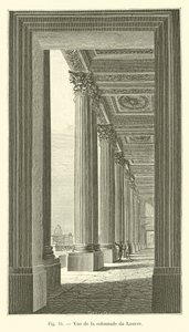 Kilátás a Louvre oszlopcsarnokára alkotó: French School