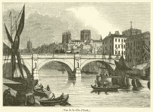 York városának látképe (metszet) alkotó: French School