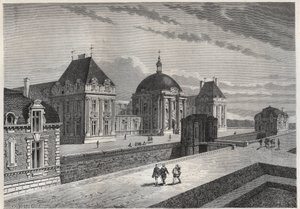 Kilátás a Chateau Royal de Monceaux-ra – metszet a „” Franciaország története az unokáimnak mesélt” című könyvből” – Francois Guizot - 1872-1876 alkotó: French School
