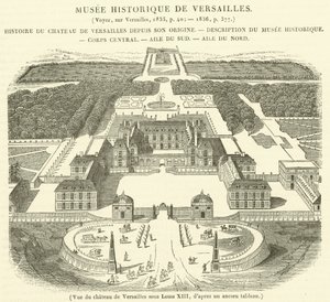 Kilátás a Versailles-i palotára XIII. Lajos alatt (metszet) alkotó: French School