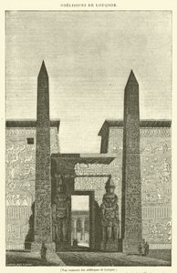Luxor obeliszkeinek restaurált képe (metszet) alkotó: French School