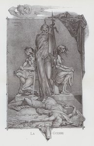 Háború (litho) alkotó: French School