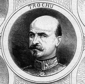 Az 1870-es háború - A Nemzeti Védelem Kormánya: Louis Jules Trochu tábornok (1815-1896), az 1870-es ideiglenes kormány elnökének portréja. Metszet a „Le Monde Illustré” 706. számában, október 22-én alkotó: French School