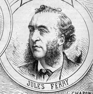 1870-es háború – Nemzetvédelmi kormány: Jules Ferry (1832-1893), az 1870-es ideiglenes kormány tagjának portréja. Metszet a „” Le Monde Illustré”” 706. számában, október 22. alkotó: French School