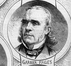 1870-es háború – Nemzetvédelmi kormány: Louis Antoine Garnier Pages (Garnier-Pages) (1803-1878), az 1870-es ideiglenes kormány tagjának portréja. Metszet a „” Le Monde Illustré” 706. számában, október 22. alkotó: French School