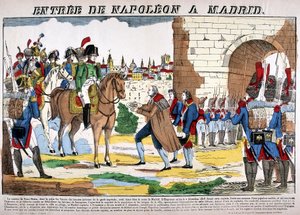 A félsziget háborúja (1807-1814) – I. Napóleon bevonulása Madridba 1808.02.12. Az Epinal képe alkotó: French School