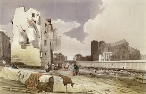 Mosók a Lavoiroknál a Quai Montebellóban, 1840 körül alkotó: French School