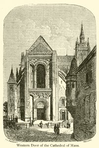 Mans-székesegyház nyugati ajtaja (metszet) alkotó: French School
