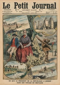 Amit a köztársasági elnök megcsodált bretagne-i utazása során, a „Le Petit Journal” címlapjának illusztrációja, illustre, 1914. június 7.
