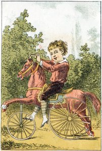 Amikor a lovat játszunk, azt mondjuk: U U U U U U U U DA DA - „Alphabet des petits savants”, 19. század vége (kromolitográfia) alkotó: French School