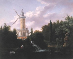 Szélmalom a párizsi Folie-Beaujonban, 1830 körül alkotó: French School