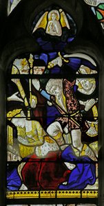 Szent Katalin kivégzését ábrázoló ablak, 1460-1470 alkotó: French School