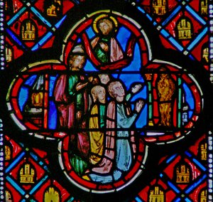 Window w10 Ezékiel látja a pusztaság utálatosságát Ez VIII 10 alkotó: French School
