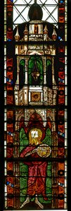 Keresztelő Szent Jánost ábrázoló w11-es ablak alkotó: French School