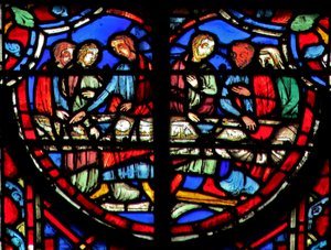 Window w11 Tóbiás és Sára Tob esküvője VIII. 21-22 alkotó: French School
