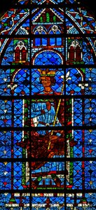 Királyt ábrázoló w122 ablak alkotó: French School
