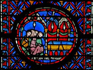 Ablak w12 a nép sír Judit halála miatt. XVI. Judit 29 alkotó: French School