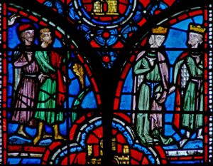 Window w13 Ahasvérus és Eszter részt vesz az Esth V 5 fesztiválon alkotó: French School