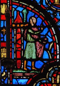 Window w13 Mordecais messenger Esth II 22 alkotó: French School