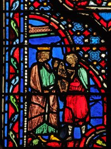 Window w14 Dávid hárfán játszik Saul I. Sam XVI XVI alkotó: French School