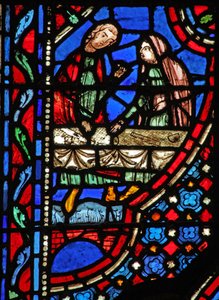 Ablak w14 Saul fogadja Sámuel I. Sám 9 22-24 alkotó: French School