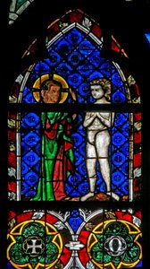 A w17 ablak Ádám teremtését ábrázolja alkotó: French School