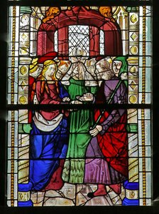 Szűz Mária házasságát ábrázoló w1 ablak alkotó: French School