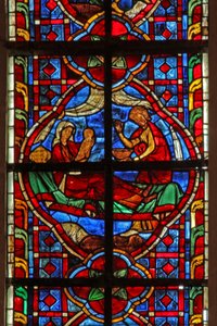 Káin születését ábrázoló w207 ablak alkotó: French School