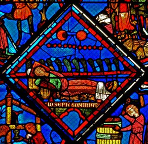 József álmait ábrázoló w24 ablak alkotó: French School