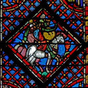 Window w2 A fáraók hadserege üldözi az izraelitákat Ex XIV 8 alkotó: French School