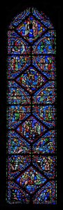 A w2 ablak egy tipológiai ablakot ábrázol: Krisztus születése alkotó: French School