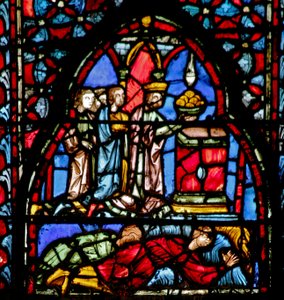 Window w4 Jerikó zsákmánya Istennek ajánlott Josh VI 24 alkotó: French School