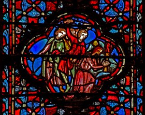 Window w4 Ákán és családja büntetése Josh VII 20-26 alkotó: French School
