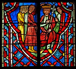 Window w5 Gedeont uralkodónak kiáltják ki. Bírák VIII 22 alkotó: French School