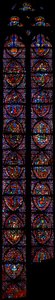 Window w7 Szent János evangélista története (L) és Krisztus gyermekkora (R) alkotó: French School