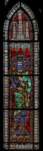 Charles Martelt ábrázoló w9 ablak alkotó: French School