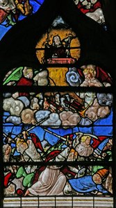 Az utolsó ítéletet ábrázoló w9 ablak – Albert Durer nyomán alkotó: French School