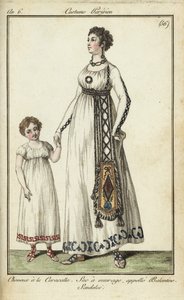 Caracalla hajvágású nő és gyermek alkotó: French School