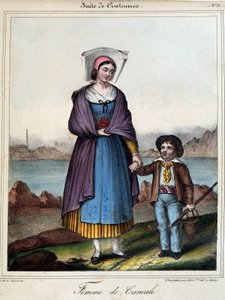Cancale-i nő és gyermeke, 1845 körül alkotó: French School