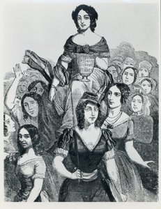 Jeanne Deroint (1805-94) hordozó nők a Triumphban, a Les Femmes Celebres, I. kötet, Párizs, Mazenod, 1848 alkotó: French School