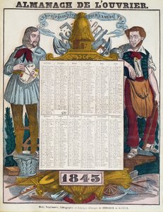 Munkásnaptár 1843-ra alkotó: French School