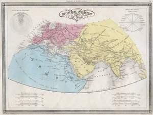 A régiek világa – Vuillemin „Az ókori és modern földrajz egyetemes atlasza a bentlakásos iskolák használatához” című lemezéből – kb. 1845 alkotó: French School