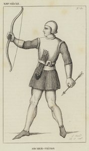 XIII Siecle, Archer-Pieton (metszet) alkotó: French School