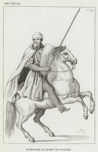 XIII. század, Templomos háborús ruhában (metszet) alkotó: French School