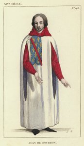 XIV. század, Jean de Bourbon (színes metszet) alkotó: French School