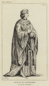 XIV. század, I. Lajos Bourbon hercege, Clermont grófja (metszet) alkotó: French School