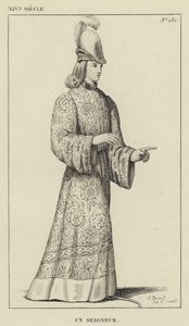 XIV. század, Egy Úr (metszet) alkotó: French School